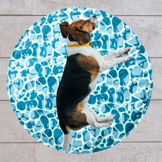 Mat di raffreddamento per cani con design marino - Mat raffreddante rotonda, diametro 60 cm