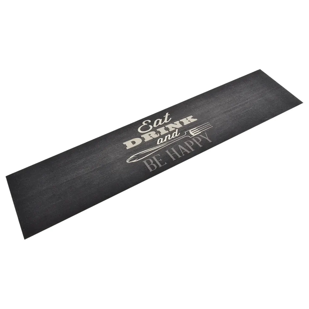 Tappetino da cucina lavabile design elegante morbido 300 x 60 cm antiscivolo velluto nero 02_0046052