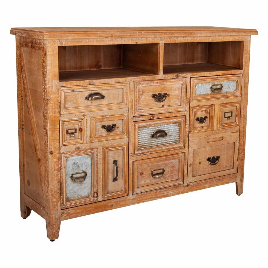 Credenza in legno con 3 cassetti e 2 porte 120x36x90h cm