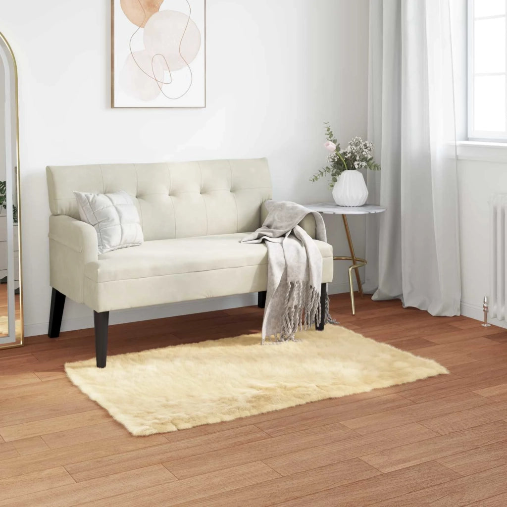 Tappeto in finta TAFALLA Crema 80 x 150 cm Poliestere 42021500