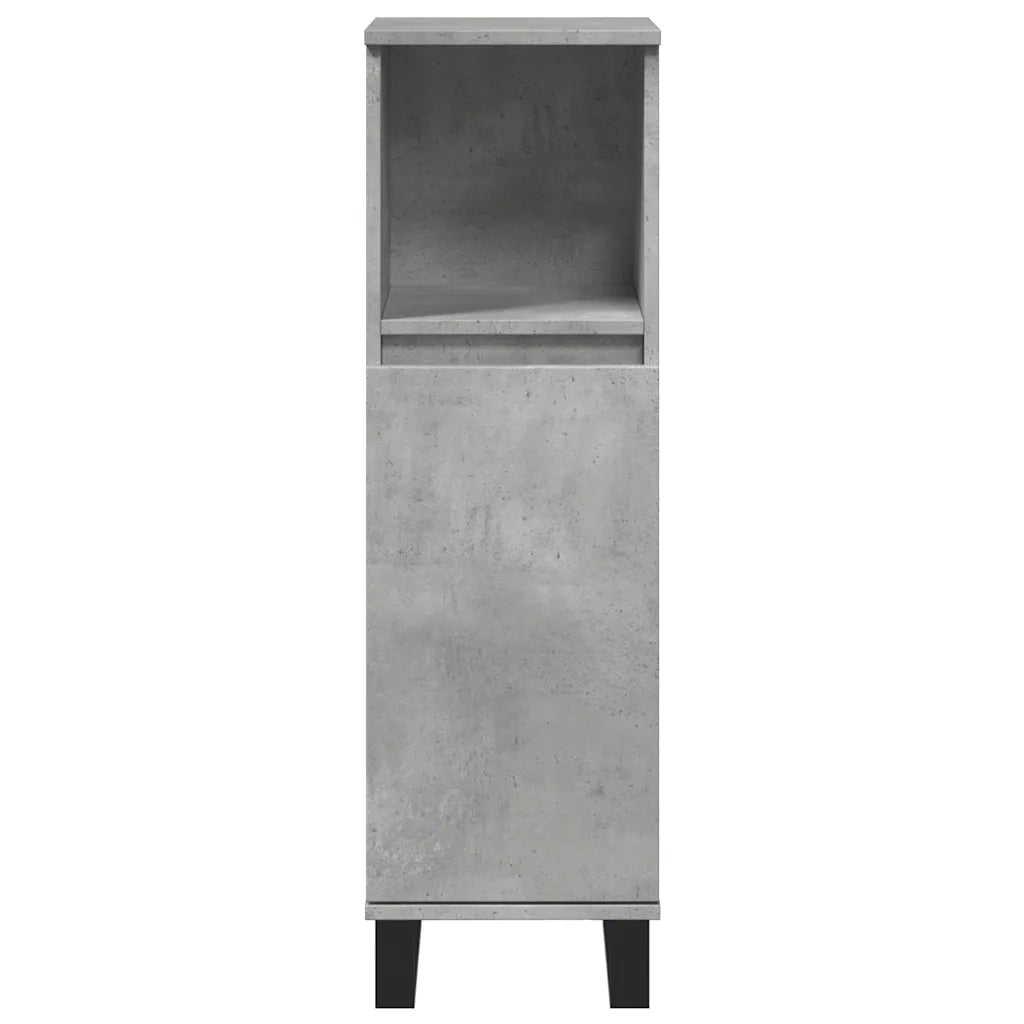 Set Mobili da Bagno 3 pz Grigio Cemento in Legno Multistrato