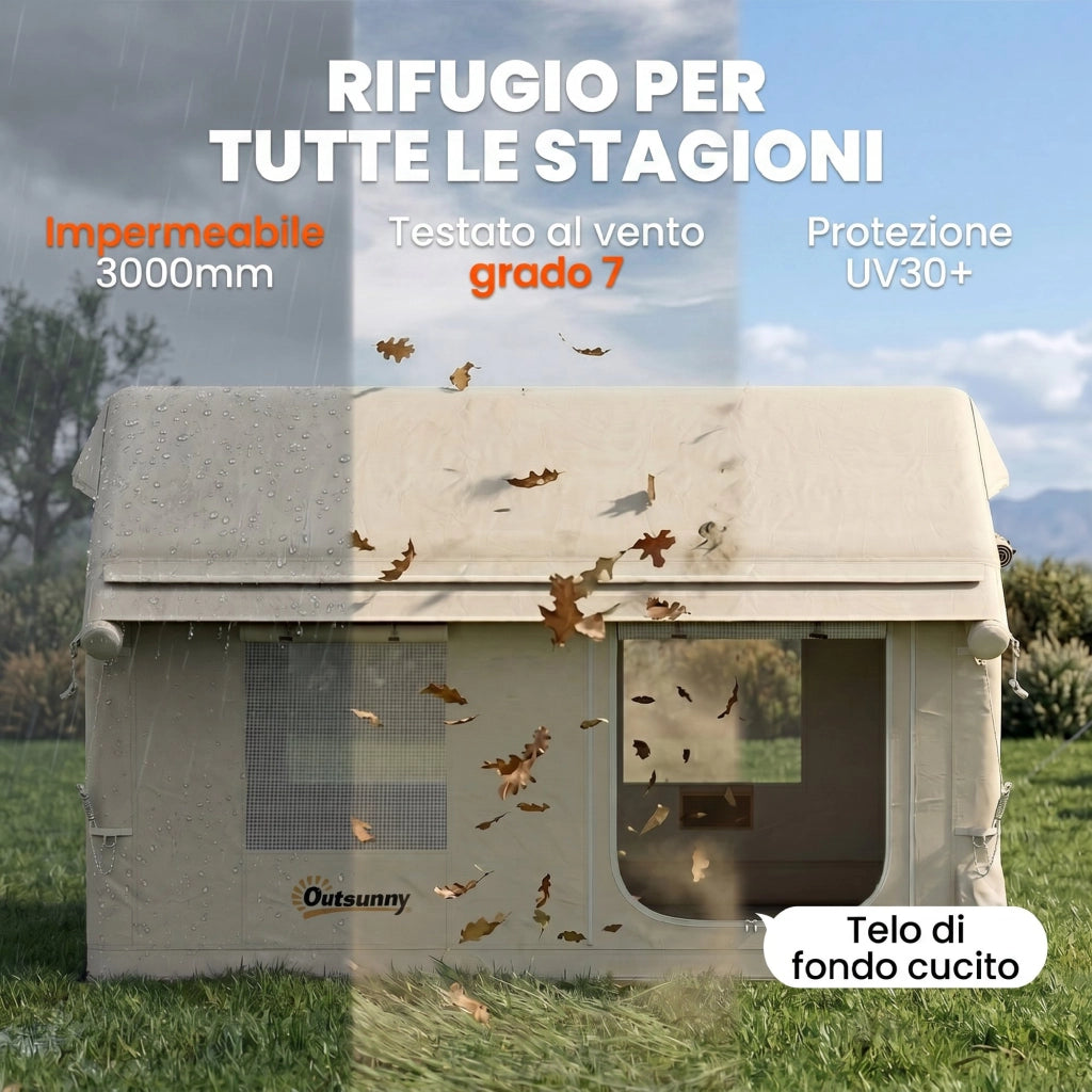 Tenda da Campeggio Gonfiabile Impermeabile ¨C Zephmum ¨C Cachi 3000mm