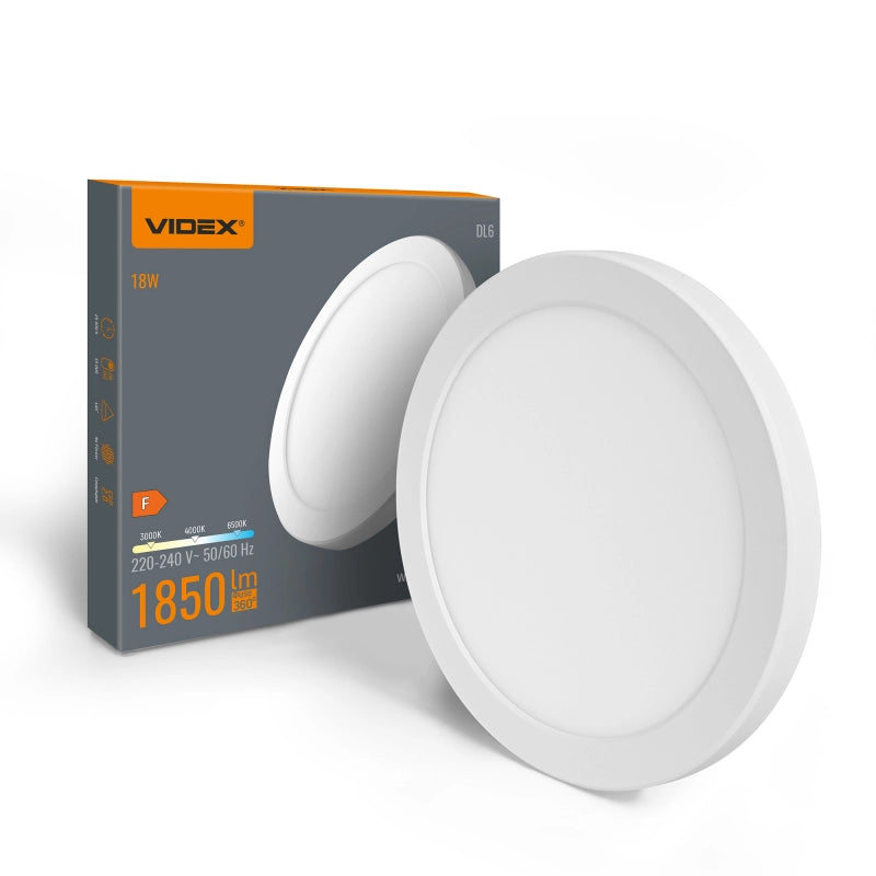 Plafoniera LED rotonda bianca 3CCT 18W Videx DL6R