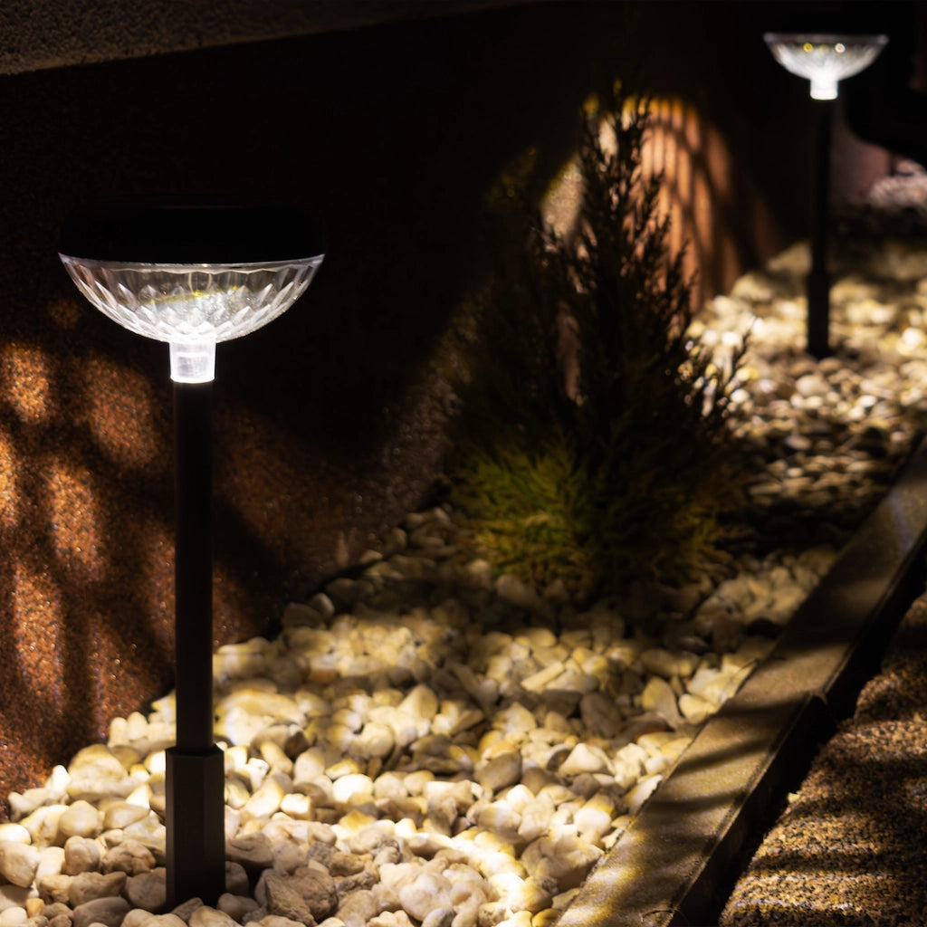 Paletti solari da giardino 2pz RGB 48cm neri IP44 Eko-Light