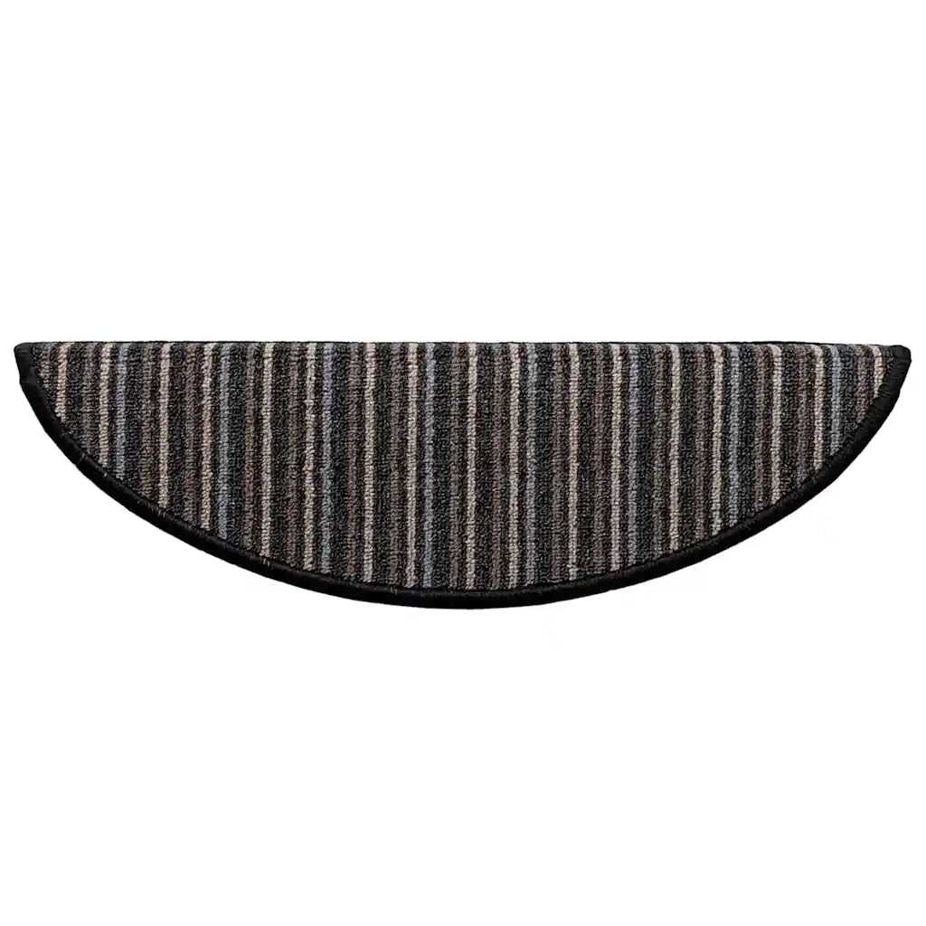 Tappetini per scale autoadesivi 15 pcs Antracite 56 x 17 x 3 cm