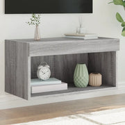 Mobile Porta TV con Luci LED Grigio Sonoma 60x30x30 cm 837137