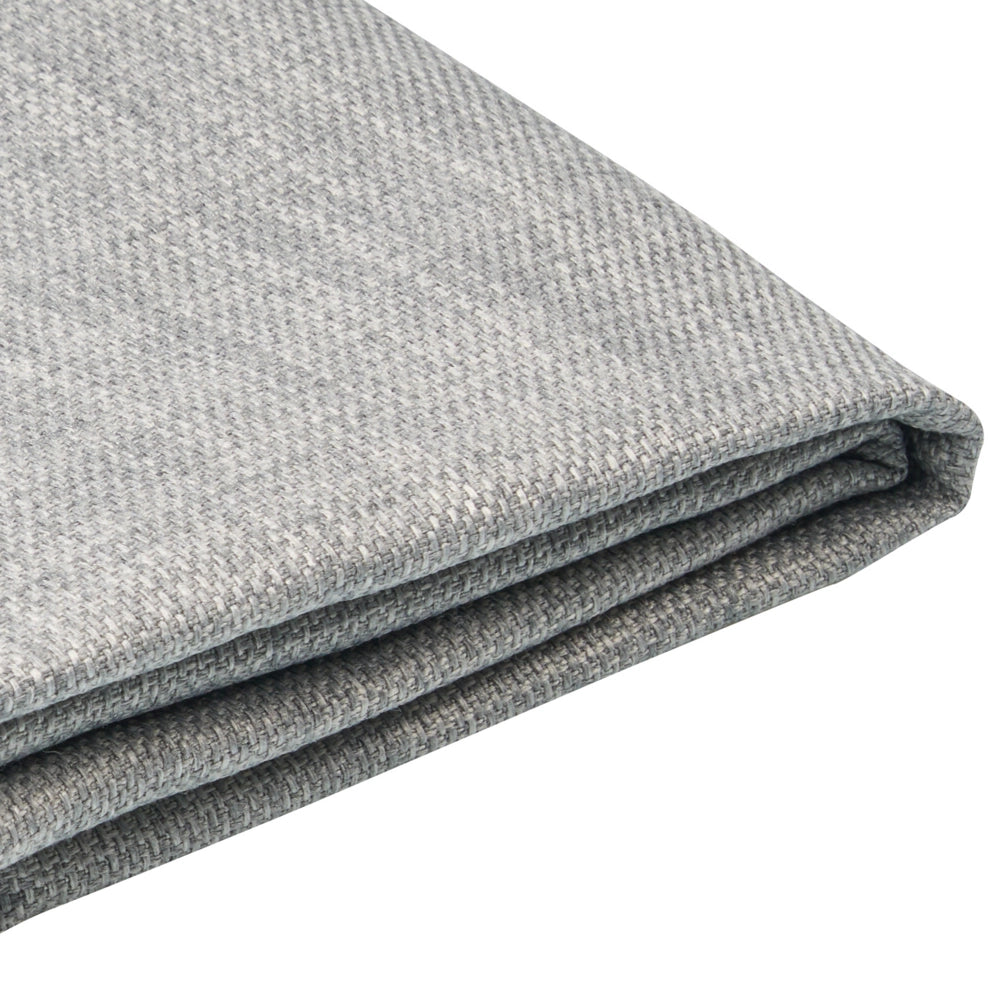 Letto matrimoniale in tessuto grigio chiaro con rete a doghe 140 x 200 cm stile contemporaneo