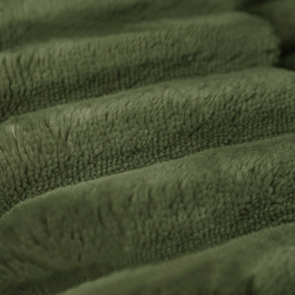 SOFA Modulare 302 cm in tessuto corduroy verde
