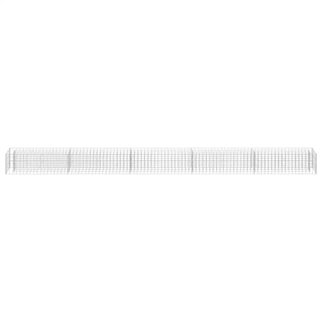 Gabbione Letto Rialzato in Acciaio Zincato 450x30x30 cm 145645
