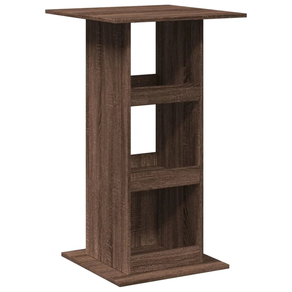 Tavolo Bar Portaoggetti Rovere Marrone 60x60x102 cm Multistrato 854334