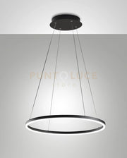 LEO SOSPENSIONE NERA A LED 36W 3000K 3780LM D.60CM DIMMERABILE DALI