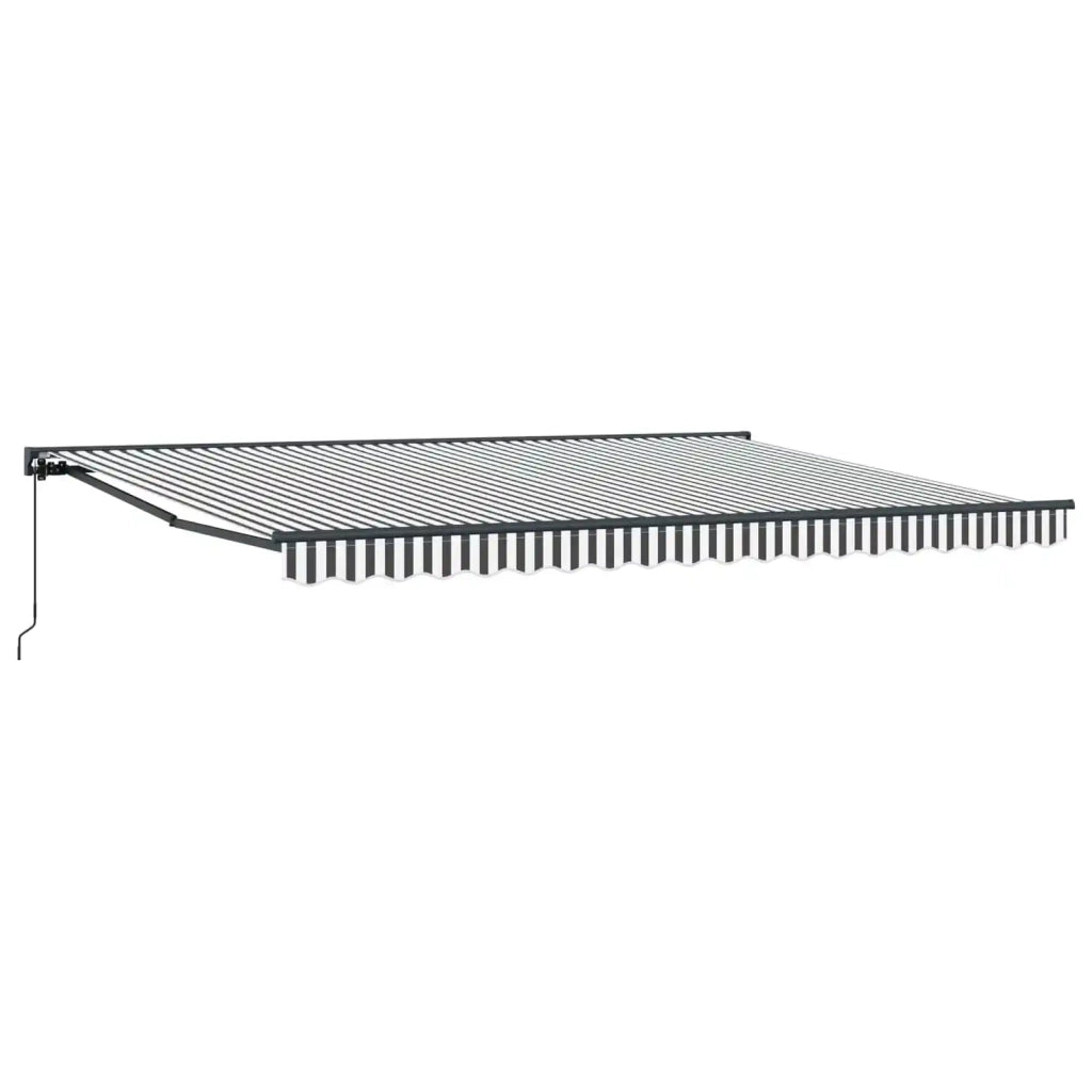 Tenda retrattile manuale Antracite e Bianco 5 × 3,5 m