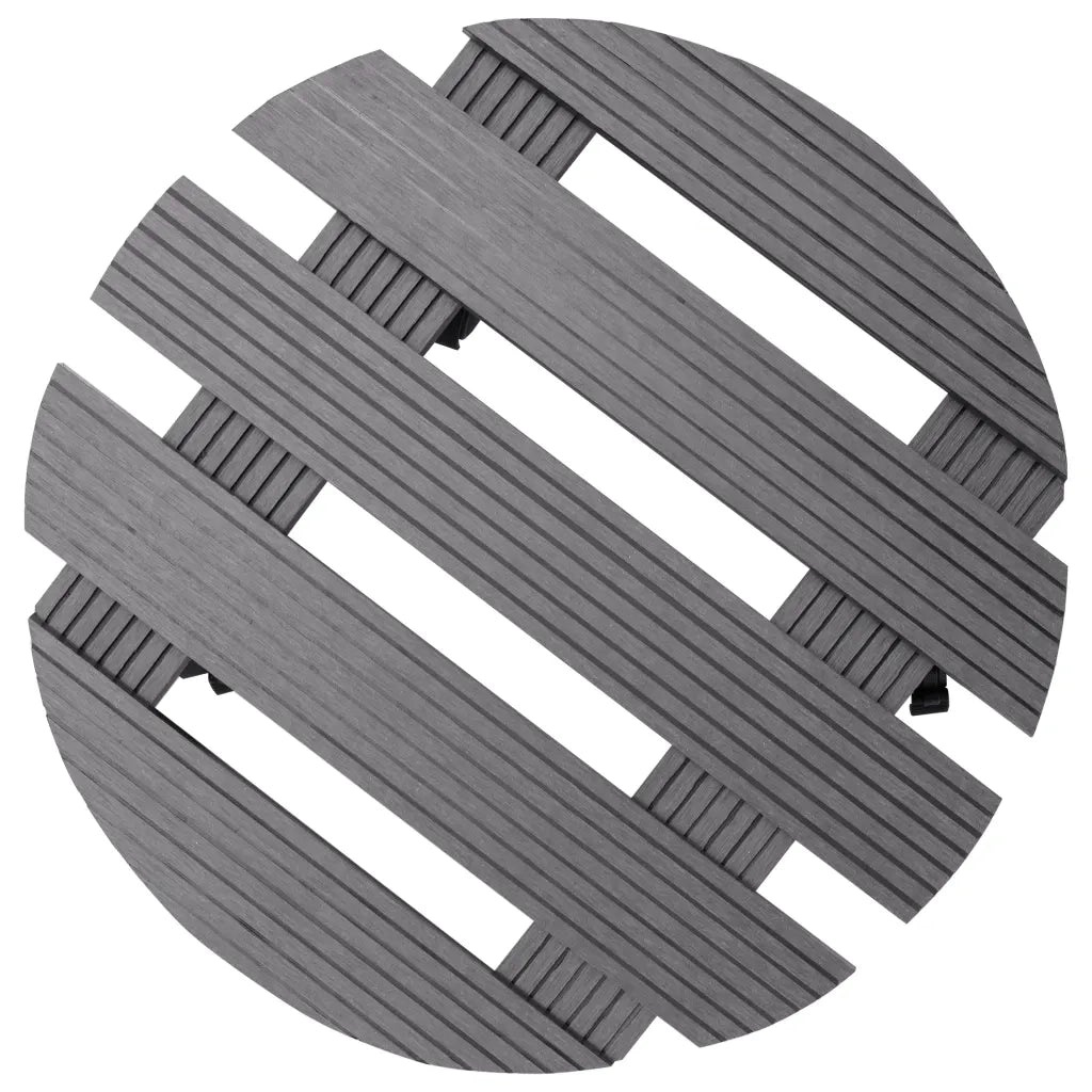 Carrelli Portavasi 2 pz Grigi Ã˜30x7,5 cm in WPC cod mxl 61644