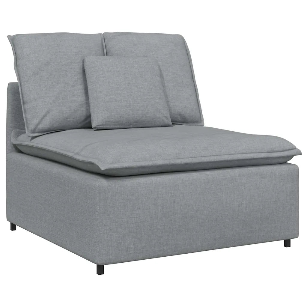 Modulo Centrale Divano Modulare con Cuscini Grigio Chiaro 100cm CFW2189644