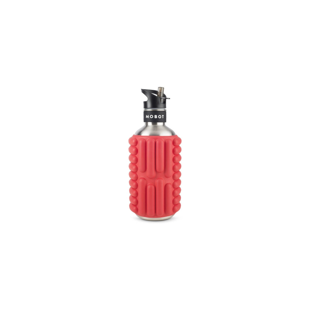 Bottiglia sportiva - Mobot - Funzione rullo massaggiante 2 in 1 - Rosso