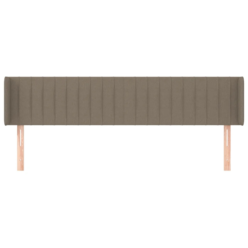 Testiera ad Orecchio-Testata con Orecchie Tortora 183x16x78/88 cm in Tessuto 716257