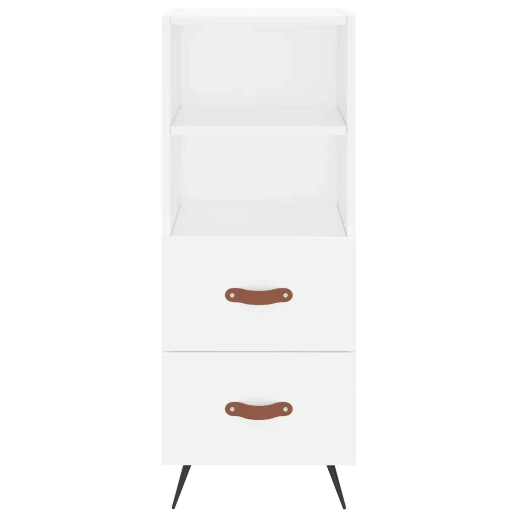 Credenza-Buffet-Armadio da cucina Bianca 34,5x34x90 cm in Legno Multistrato 364263