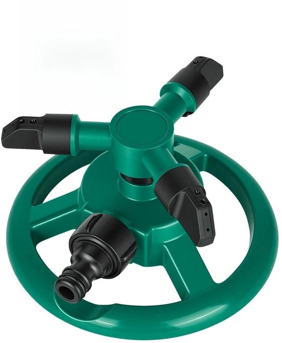 Tuinsproeier 360° automatico rotante per tuinslang - progettato per risparmiare acqua - realizzato in ABS - adatto per irrigazione di piante da giardino e prati.
