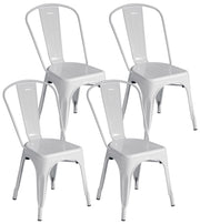 Sedia da Giardino 43x53x86 cm in Lamiera Avorio