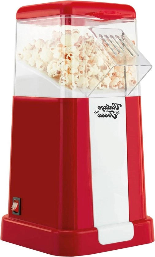 Macchina per Popcorn Vintage Retro - Fatta con aria calda - 1200 W rosso
