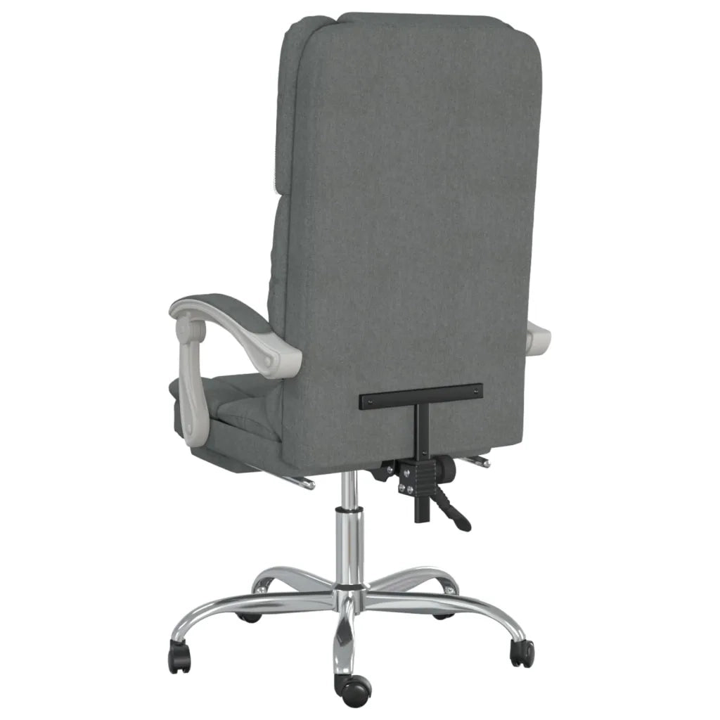 Sedia da Ufficio Massaggio Reclinabile Grigio Scuro in Tessuto cod mxl 10268