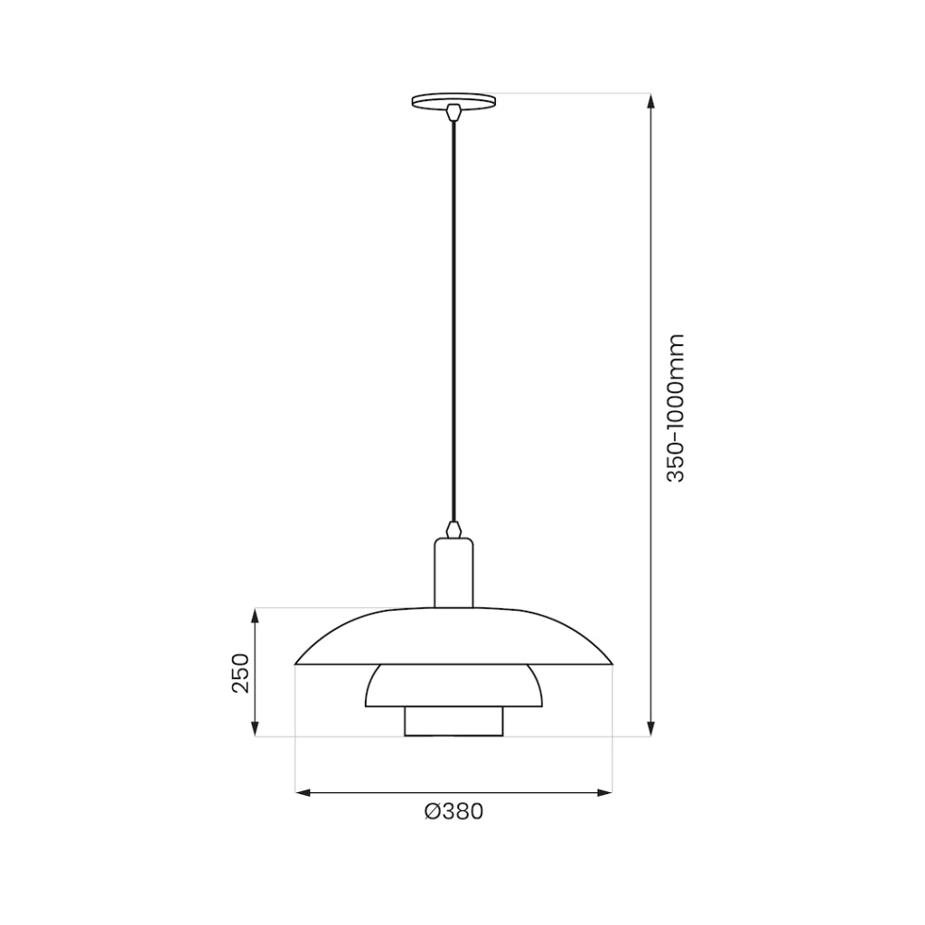 Lampada a sospensione Ferro bianca Ø38cm E27 Milagro