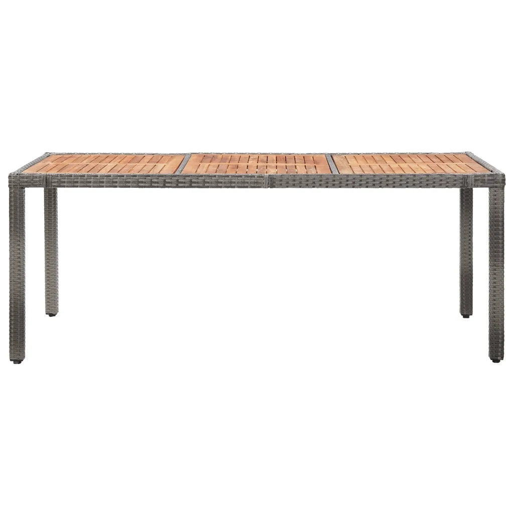 Set da Pranzo da Giardino 9 pz con Cuscini in Polyrattan Grigio 46083