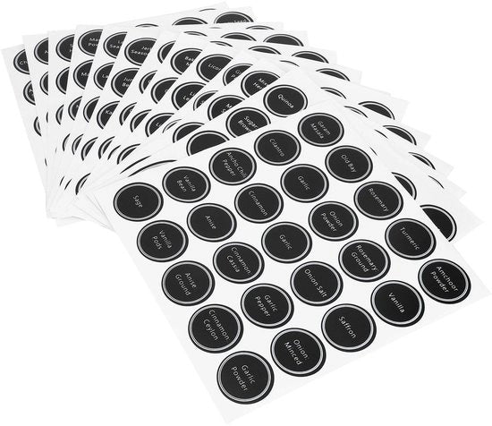 Etichette per erbe riciclabili 13 pezzi - Etichette riutilizzabili - Sticker rotondi - Per erbe in vaso - Stampate - Diametro 3,8 cm