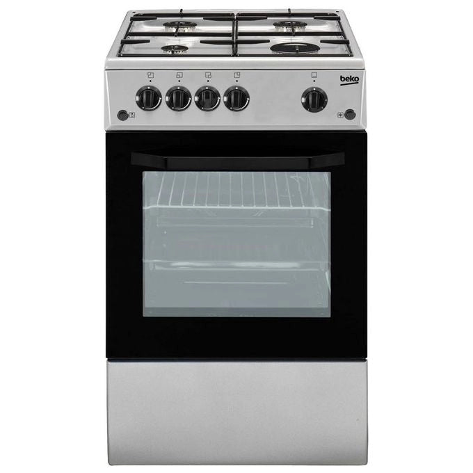 BEKO CSG42011FS Cucina a Gas Forno a Gas 4 Fuochi Capacita' 54 Litri Classe energetica a 50 cm Silver