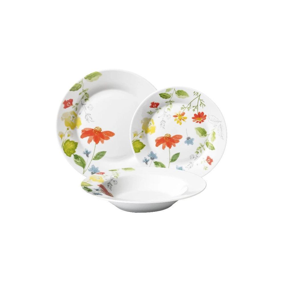 Servizio di Piatti da Tavola in Ceramica Basilea 18 Pezzi
