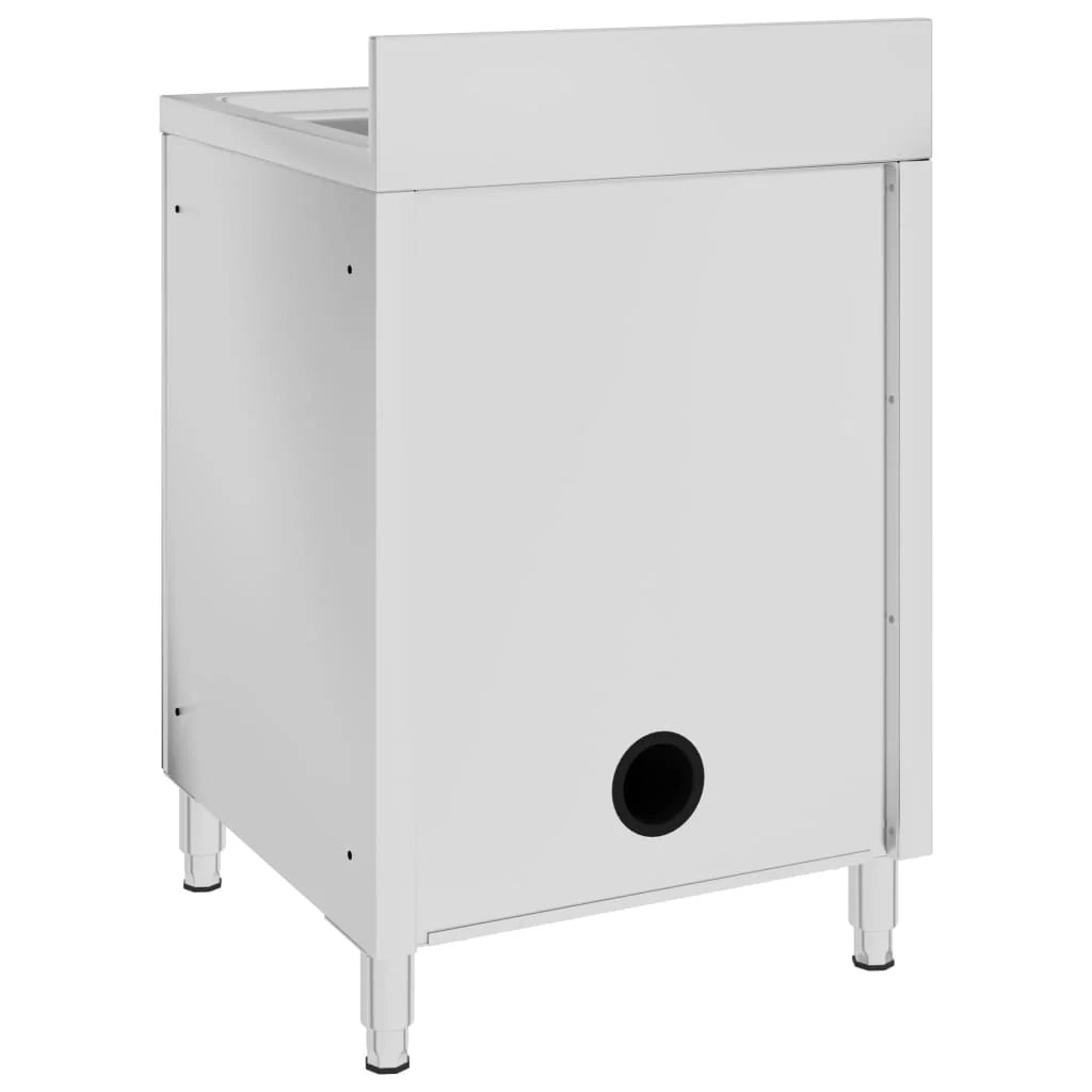 Lavello da cucina professionale 60 x 60 x 96 cm in acciaio inox 02_0000723