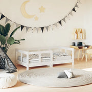 Giroletto per Bambini Bianco 70x140cm in Legno Massello di Pinocod mxl 127146
