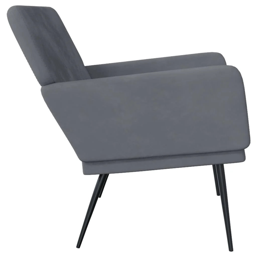 Panca 108 x 79 x 79 cm velluto grigio scuro 02_0010633