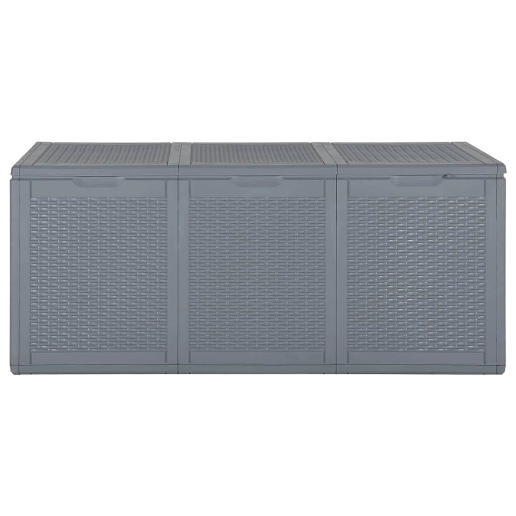 Baule da giardino rattan PP grigio 270 litri 02_0013091