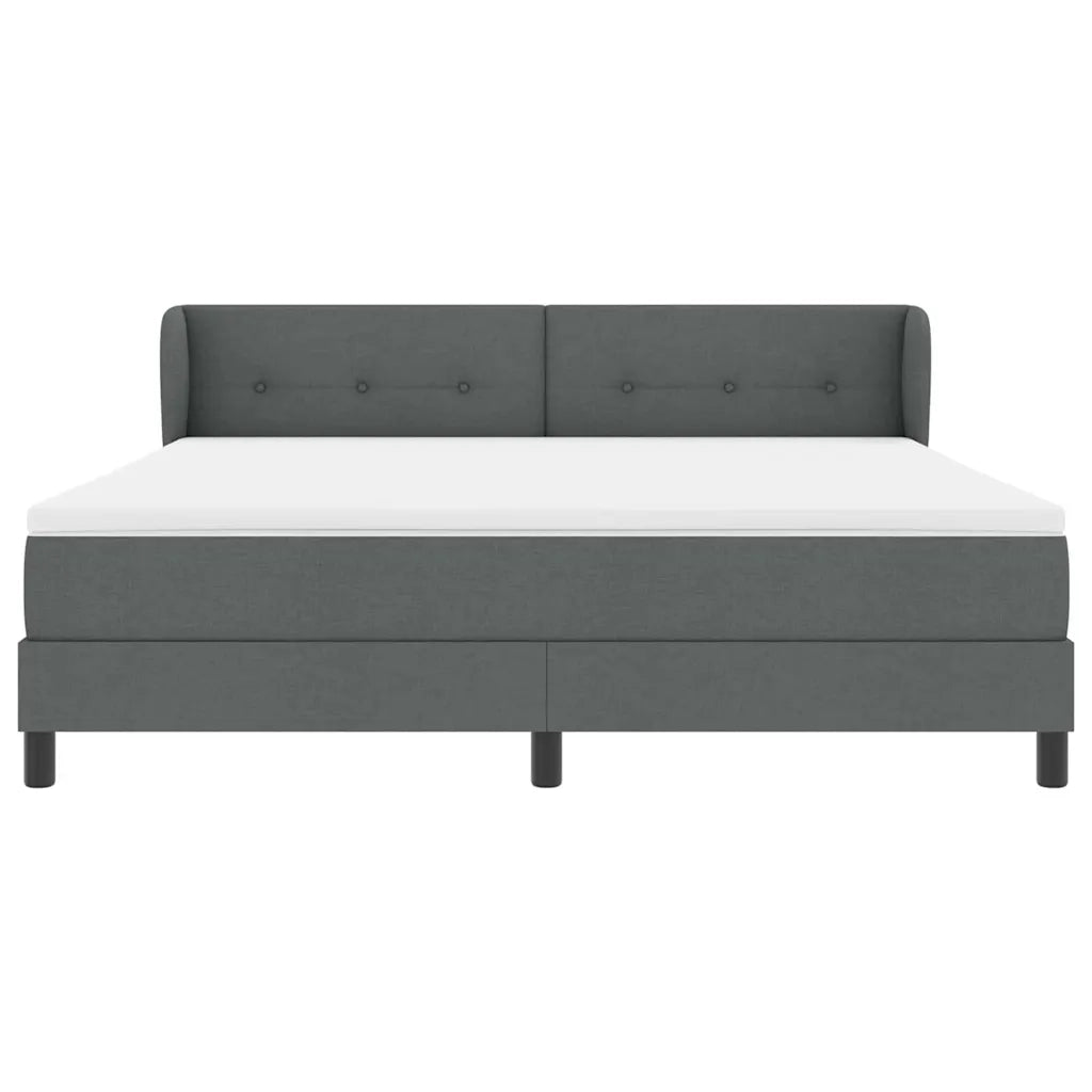 Letto a molle con materasso Grigio scuro 180 x 200 cm Tessuto 3340039
