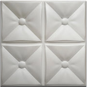 10/20mq di Pannelli in XPS (polistirene compatto) 3D a soffitto o Parete 50x50x2cm Bianchi 4 modelli - 20mq di cuscini