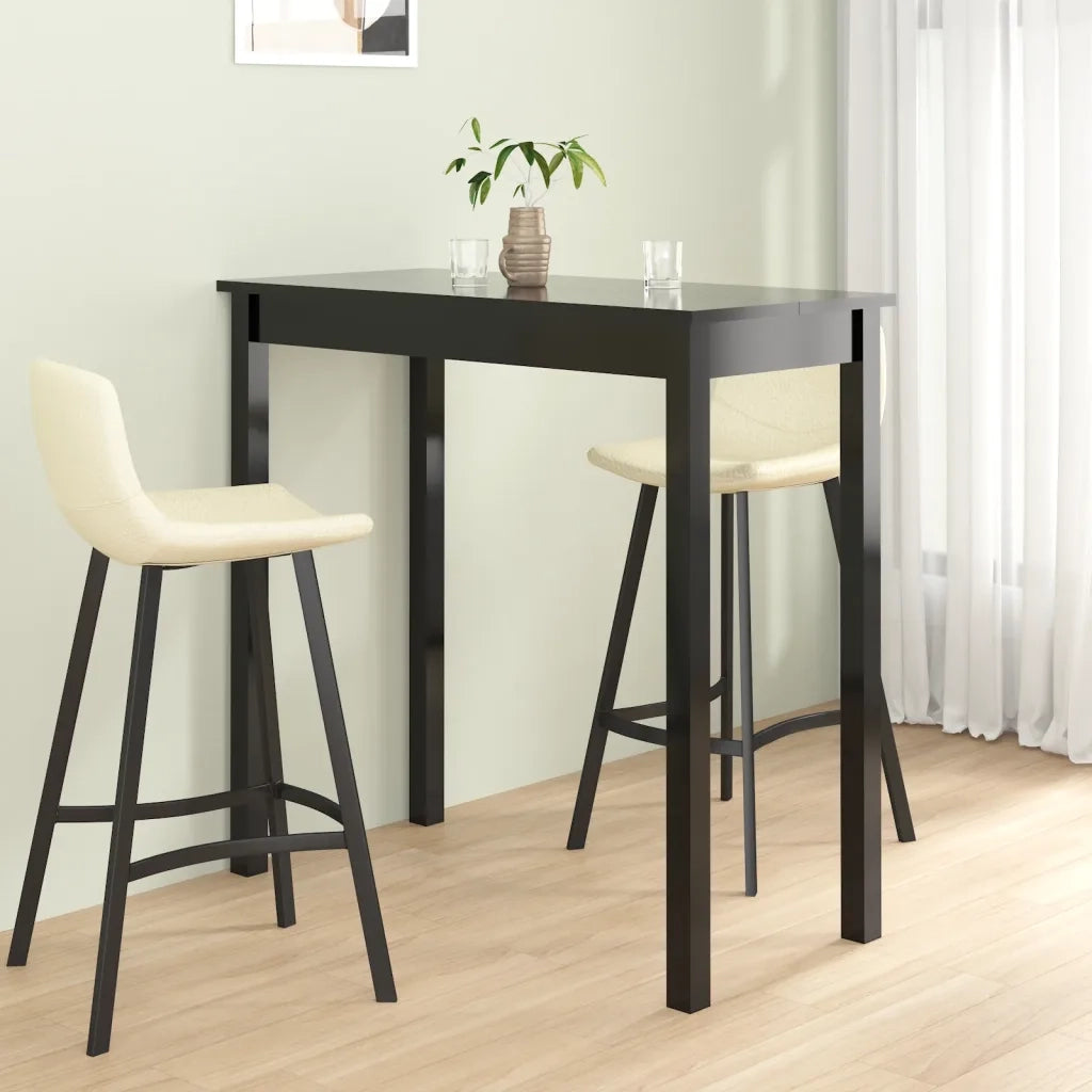 Tavolo da Bar in MDF Nero 115x55x107 cm 240378