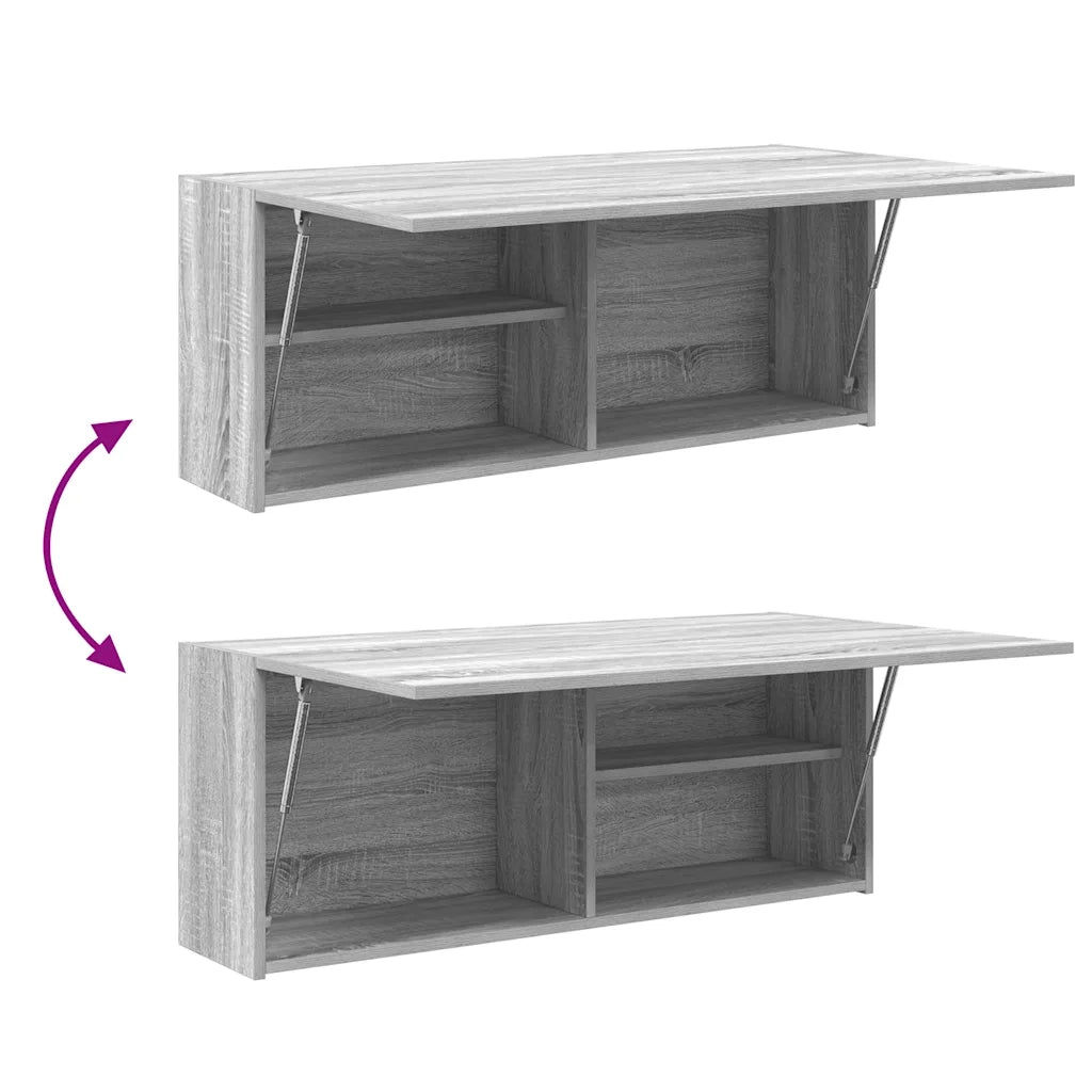 Mobile da Bagno Grigio Sonoma 100x25x40 cm in Truciolato