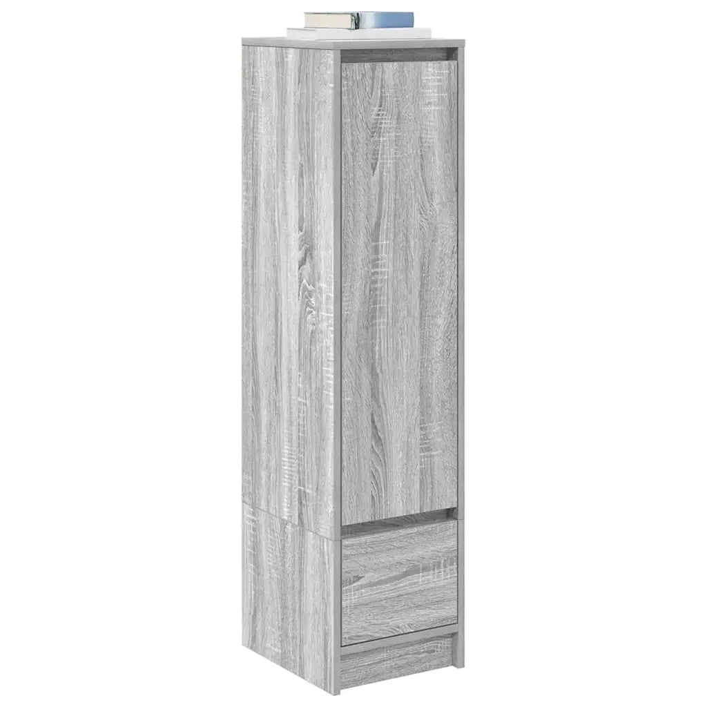 Credenza Grigio Sonoma 29,5x34x119,5 cm in Legno Multistrato