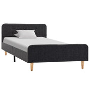 Giroletto-Struttura Letto Grigio Scuro in Stoffa Ruvida 90x200 cm