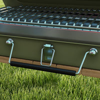 Barbecue Portatile e Pieghevole a Valigetta 47x30x28 cm a Carbonella Verde