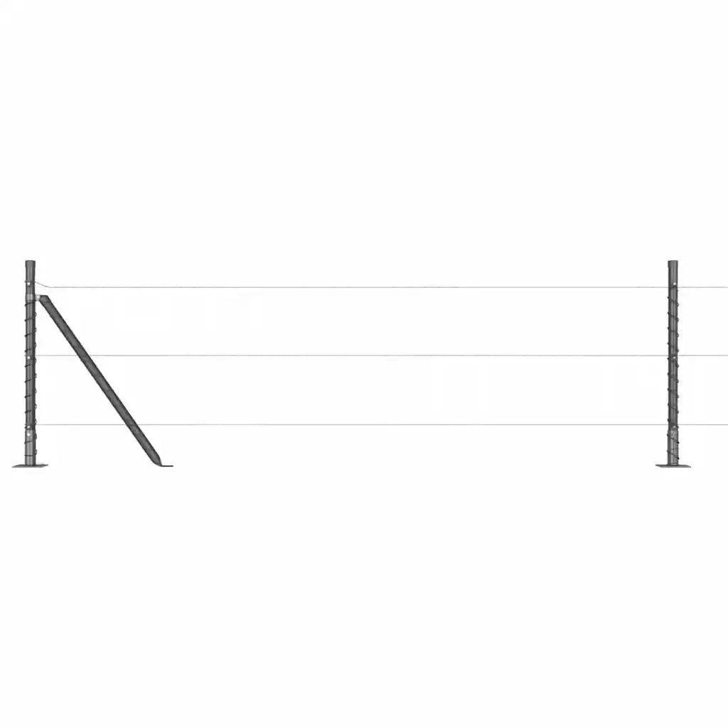 Palo della recinzione 52 pcs Grigio 3,2 x 3,2 x 70 cm 3350240