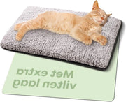 Duvetta autoisolante 60x45cm per Gatti e Cani - Duvetta morbida per Gatti - Matrice di riscaldamento per Gatti - Assorbimento del rumore - Indossabile e lavabile - Base anti-scivolo - Grigio.