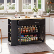 ISOLA DA CUCINA 120x40(65)x92 cm MDF Nero/Naturale