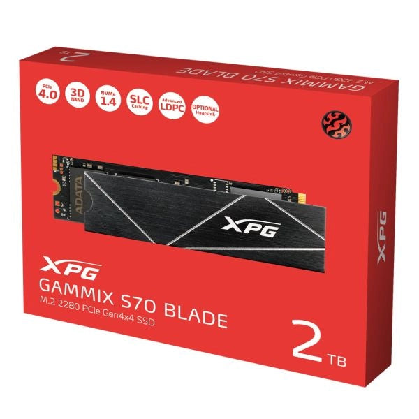 Xpg gammix s70 blade 2 tb m.2 pci express 4.0 nvme 3d nand - AGAMMIXS70B-2T-CS