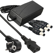 Trade Shop - Alimentatore Stabilizzato Trasformatore 12v 5a 4 Uscite Telecamere Dvr Strisce -