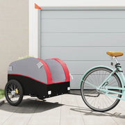 Rimorchio da Bici Nero e Rosso 45 kg in Ferro