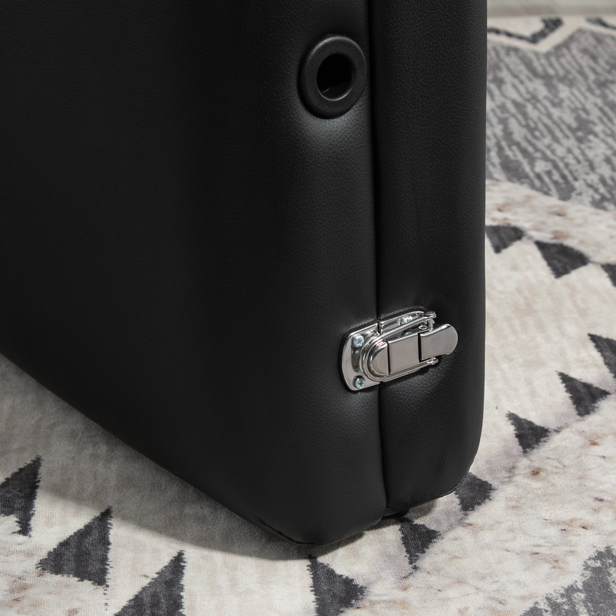 Lettino da Massaggio Fisioterapia 1 Snodo 185x70,1x80 cm in Legno  Nero