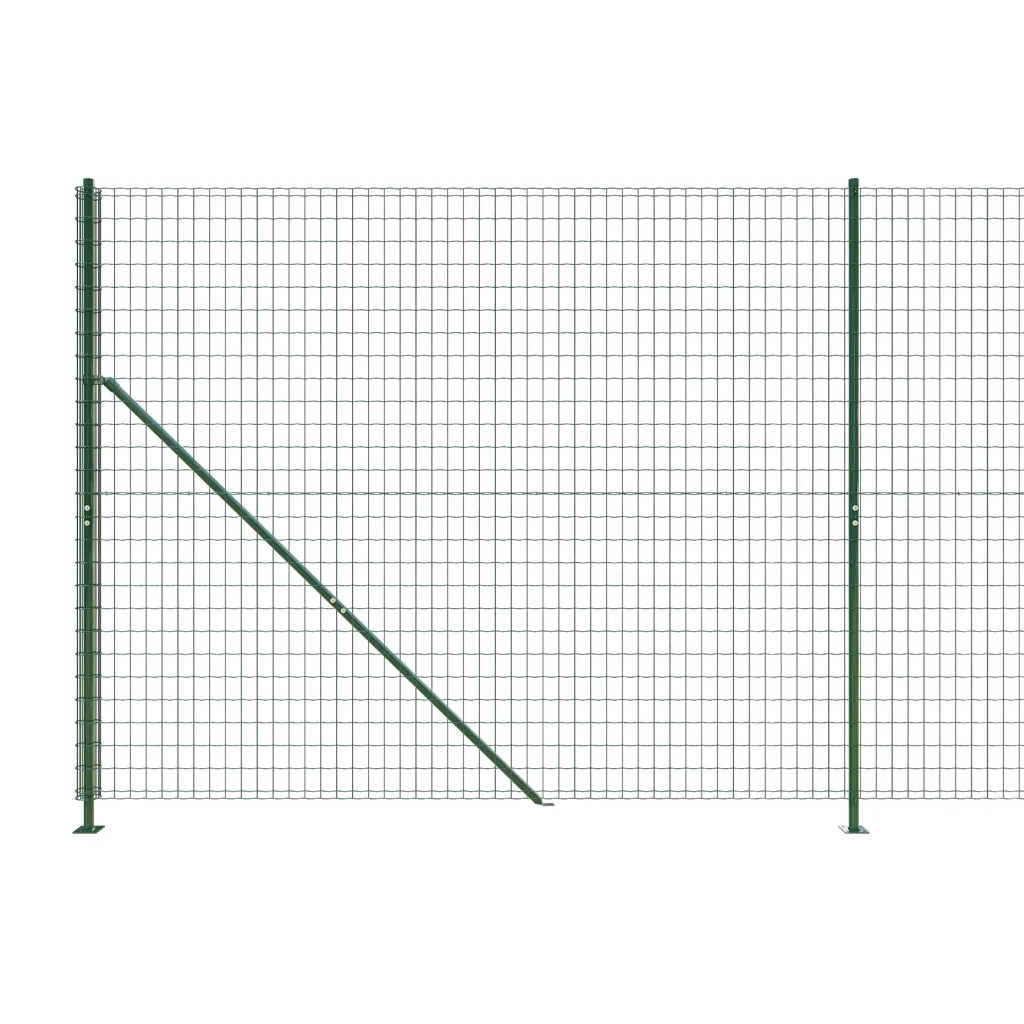 Recinzione Metallica con Flangia Verde 1,8x10 m 154149