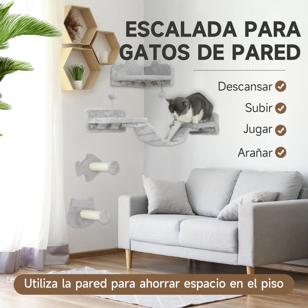 Gioco per Gatti con Scala e Piattaforma ¨C Zephmum ¨C Grigio
